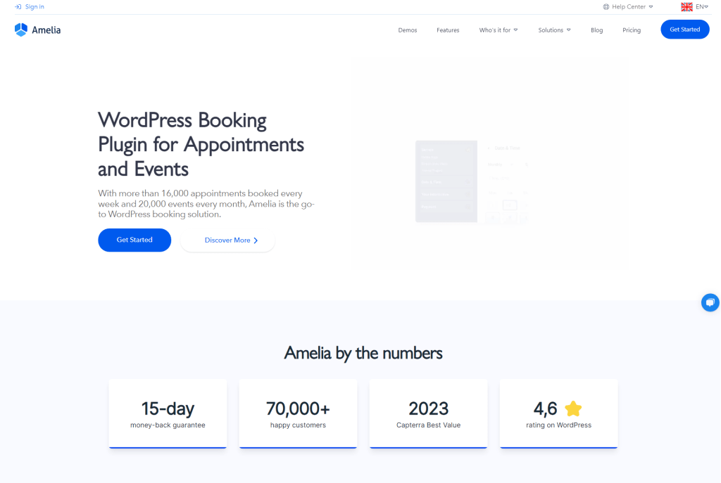 Amelia Booking