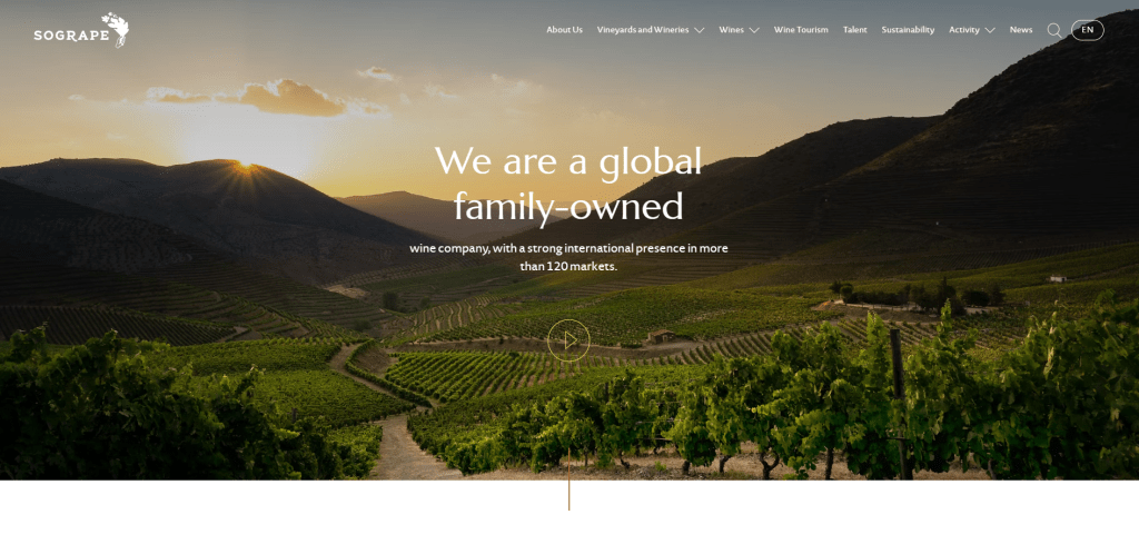 site institucional da Sogrape
