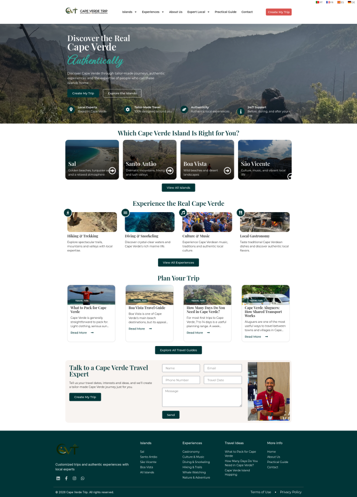 site para agência de viagens