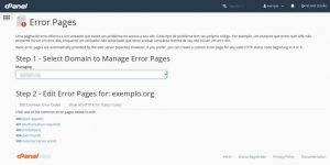 cPanel: Error Pages